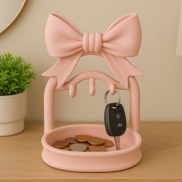 3D Baskı Kurdaleli Anahtar Askısı & Masaüstü Organizer